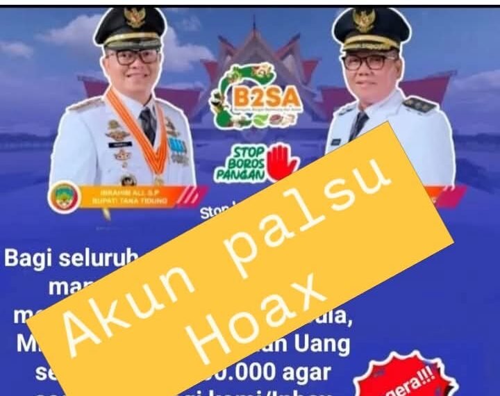 Waspada Penipuan! Akun Palsu Catut Bupati Tana Tidung