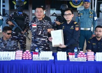 Lanal Nunukan Gagalkan Penyelundupan 1.832 Item Kosmetik Ilegal dari Tawau Malaysia