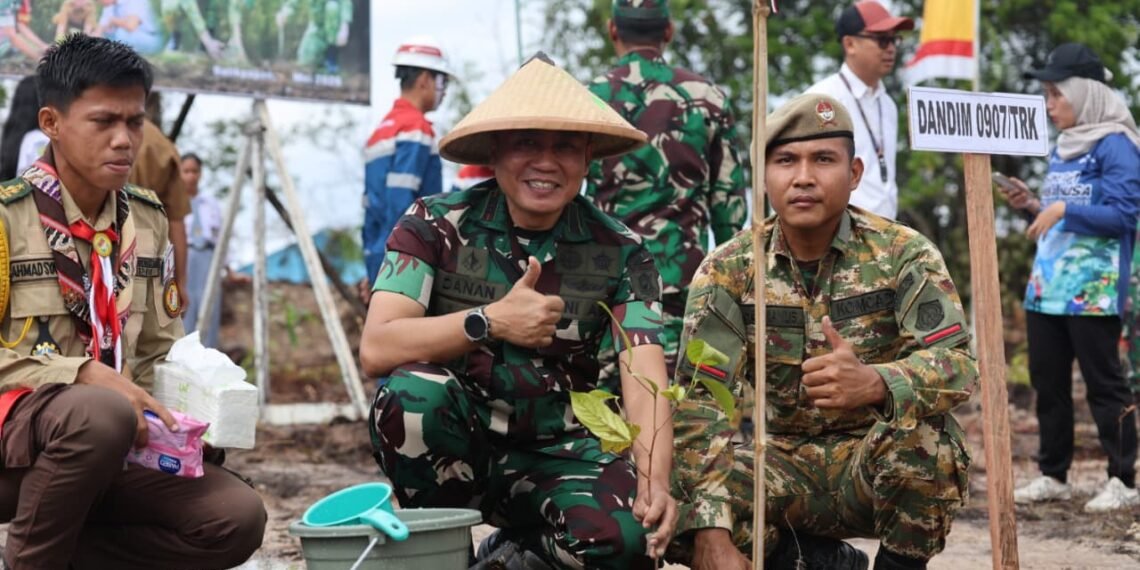Kodim 0907 Tarakan Hijaukan RTH Juata Permai, Ribuan Pohon Ditanam