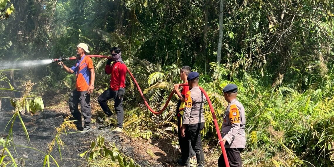Sigap! Brimob Polda Kaltara Jinakkan Karhutla di Jelaral Hulu