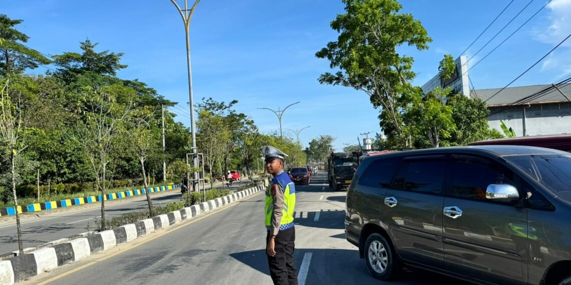 Antisipasi Kepadatan Pagi, Sat Lantas Polresta Bulungan Turun ke SPBU Sengkawit