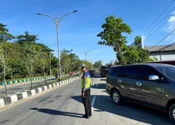 Antisipasi Kepadatan Pagi, Sat Lantas Polresta Bulungan Turun ke SPBU Sengkawit