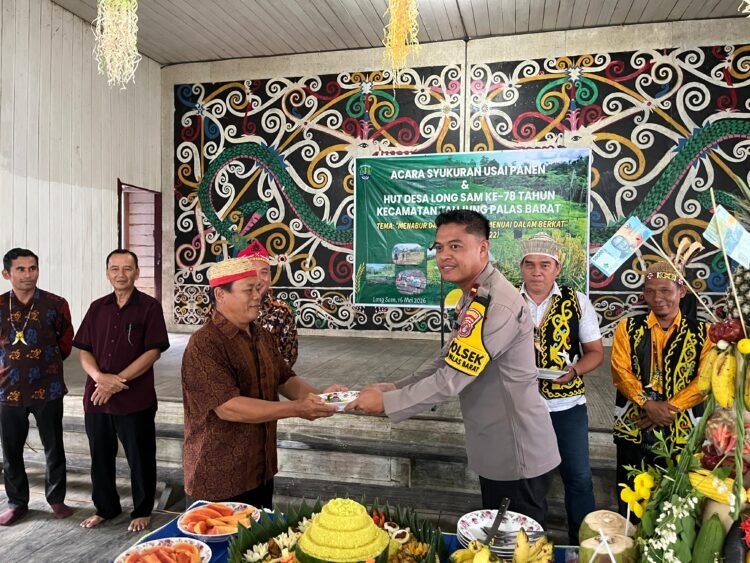 Syukuran Panen dan HUT ke-78 Long Sam, Polisi Perkuat Sinergi Jaga Kamtibmas