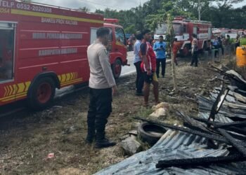 Api Lalap Empat Rumah Kontrakan di Jalur Tanjung Selor–Tanah Kuning