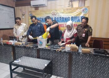Satresnarkoba Polres Tarakan Musnahkan Puluhan Gram Sabu dari Dua LP