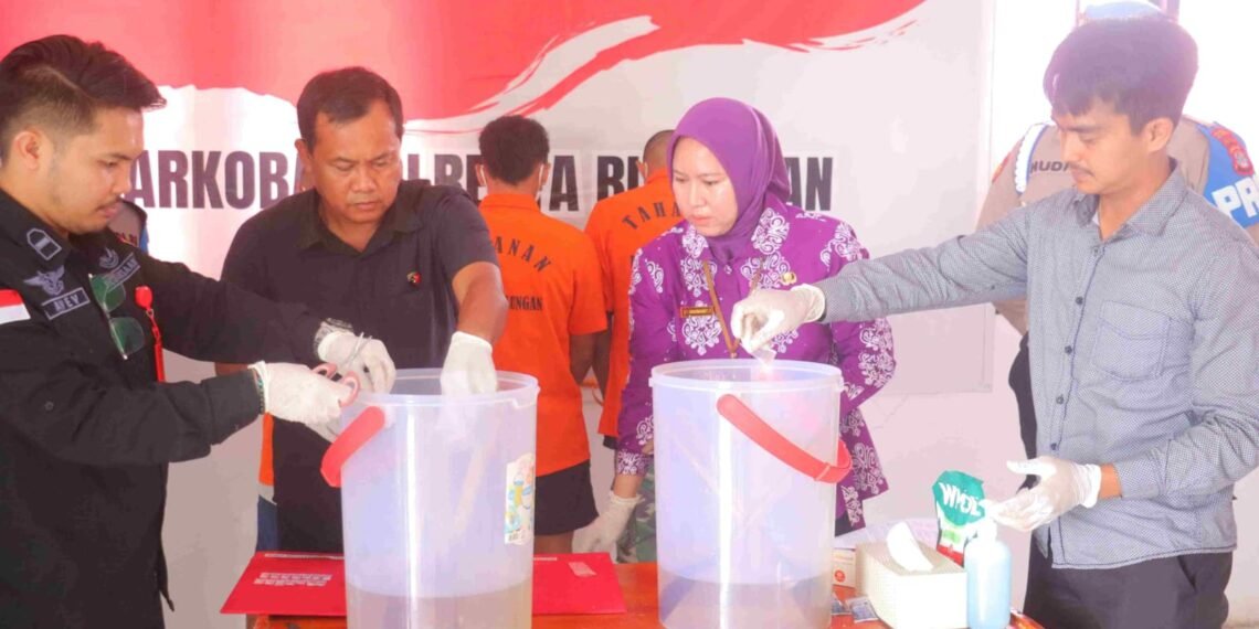 20,71 Gram Sabu Hasil Pengungkapan Polresta Bulungan Dimusnahkan