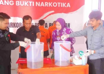 20,71 Gram Sabu Hasil Pengungkapan Polresta Bulungan Dimusnahkan
