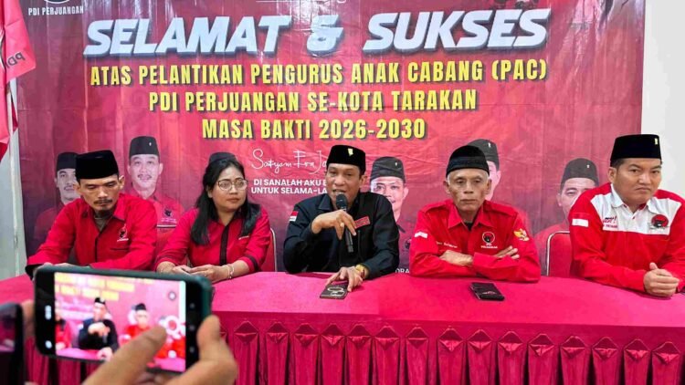 PAC Tarakan Dilantik, PDIP Kaltara Genjot Penguatan Struktur hingga Akar Rumput