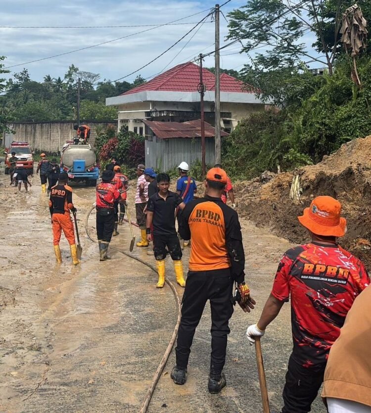Hujan Deras Picu Longsor di Tarakan Utara, Akses Jalan Sempat Lumpuh