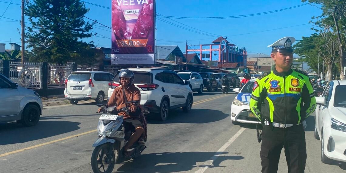 Sat Lantas Polresta Bulungan Kawal CFD Tugu Cinta Damai, Arus Lalu Lintas Lancar dan Situasi Kondusif