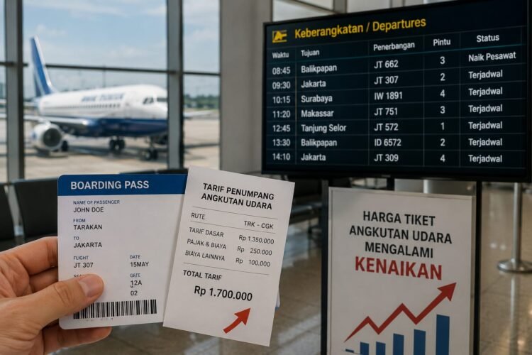 Harga Tiket Pesawat Tekan Tarakan, Inflasi Kembali Bergerak Naik
