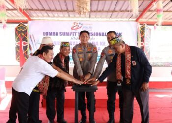 Kapolda Kaltara Resmikan Perlombaan Tradisional Sumpit Dayak Dalam Rangka Hari Bhayangkara Ke-80