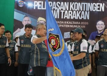 Khairul Lepas Kontingen PWI Tarakan, Target Pertahankan Juara Umum Porwada II
