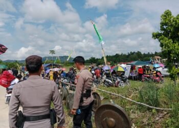 Aparat Gabungan Kawal Mubes Temangang Iwan 2026 di Desa Teras Baru