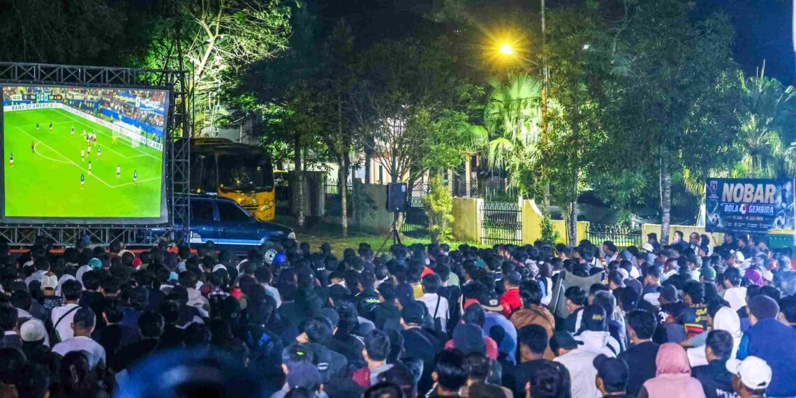 Kodim 0907/Tarakan Turut Meriahkan Nobar Semifinal Piala Dunia, Perkuat Kebersamaan Warga