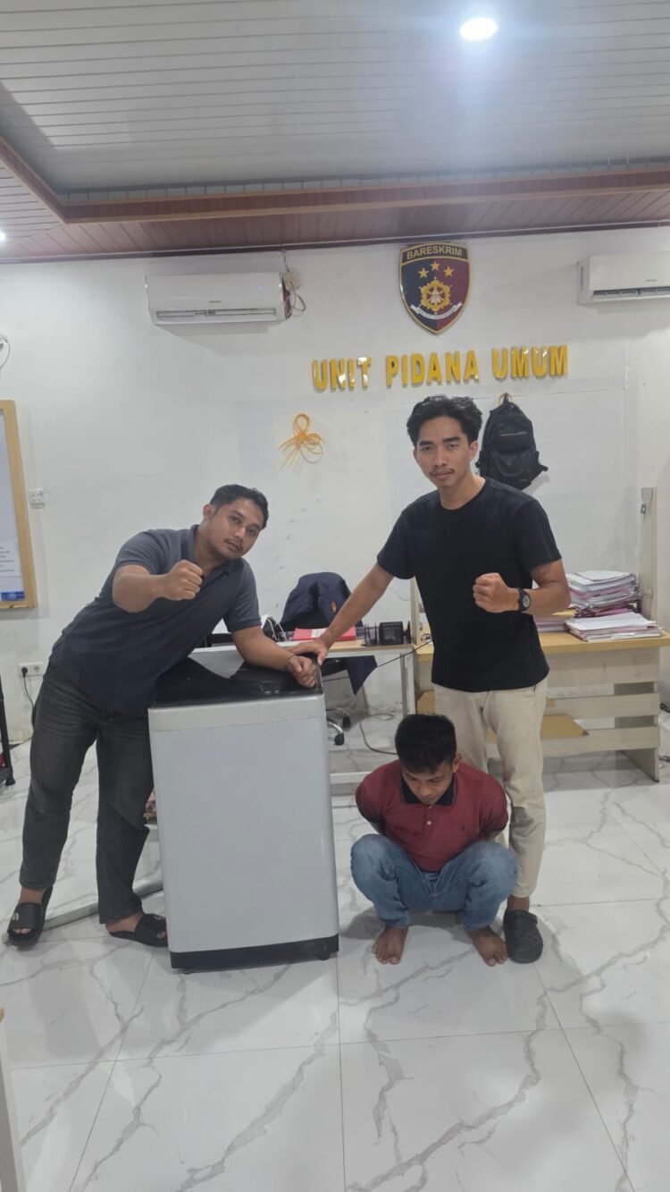Satreskrim Ungkap Pencurian Mesin Cuci, Satu Pelaku Masih Diburu