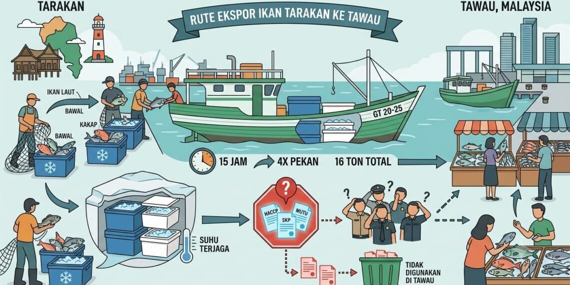 16 Ton Ikan Tarakan ke Tawau Tiap Pekan, Eksportir Pertanyakan Sertifikasi Mutu