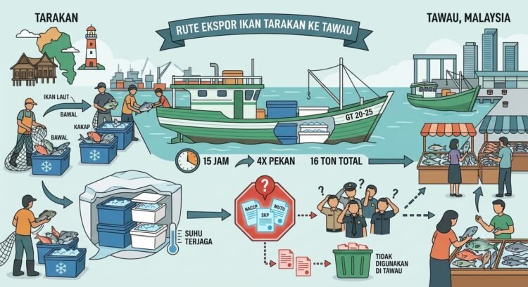 16 Ton Ikan Tarakan ke Tawau Tiap Pekan, Eksportir Pertanyakan Sertifikasi Mutu