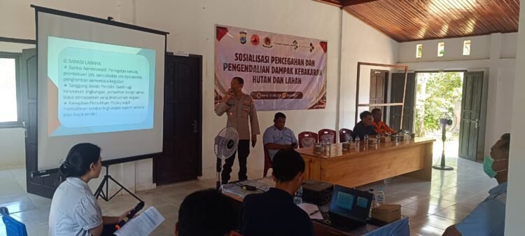 Polresta Bulungan Sosialisasikan Pencegahan Karhutla Bersama BPBD dan TNI