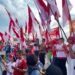 Ribuan Warga Ikuti Gerakan Pembagian Bendera Merah Putih, Polresta Bulungan Siagakan Personel 