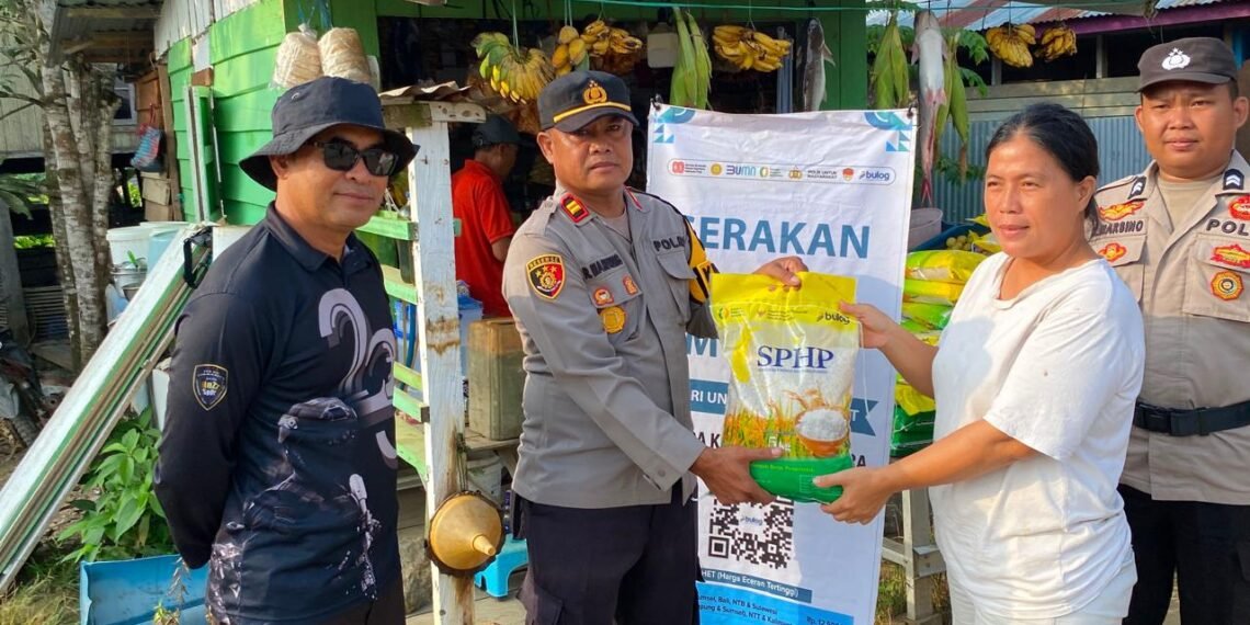 Beras SPHP Mulai Disalurkan, Polsek Tanjung Palas Barat Lakukan Pemantauan