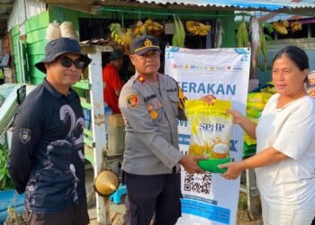 Beras SPHP Mulai Disalurkan, Polsek Tanjung Palas Barat Lakukan Pemantauan