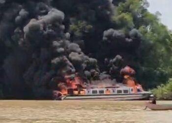 BREAKING NEWS: Speedboat Rute Tanjung Selor–Tarakan Terbakar, Kondisi Penumpang Belum Diketahui