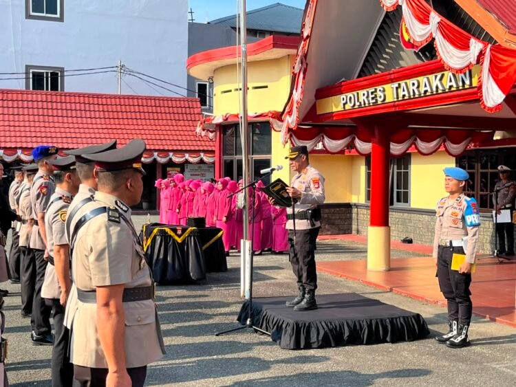 PJU Polres Tarakan Berganti, Kapolres Tekankan Kinerja Tak Boleh Menurun