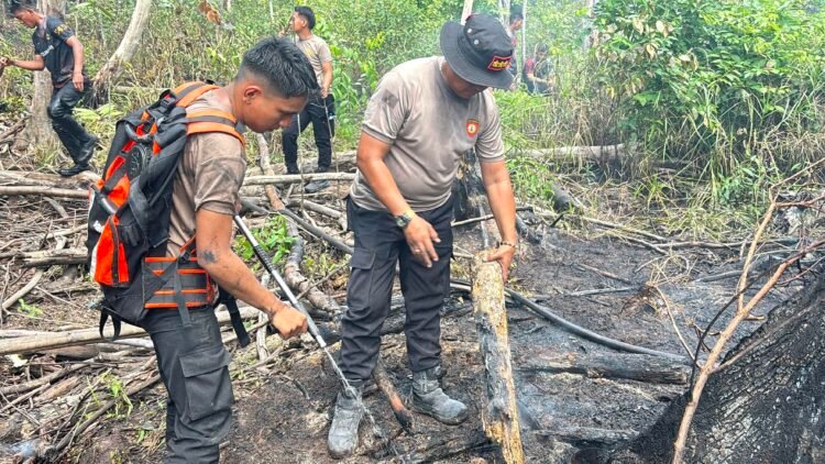 Ditsamapta Polda Kaltara Quick Response Tangani Titik Api Baru di Lahan 11