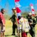 Kampung Ilaga Dihiasi Merah Putih, Satgas Yonif 600/MDG Bersama Warga