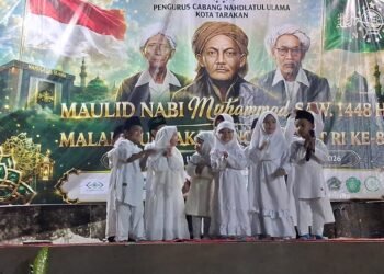 Meriah! PCNU Kota Tarakan Gelar Peringatan Maulid Nabi dan Malam Puncak HUT ke-81 RI Bersama Santri dan Orang Tua Murid