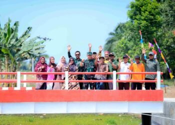 Pangdam VI/Mulawarman tinjau Langsung Jembatan Garuda merah putih untuk mewujudkan Asa Warga Desa Sebakung Jaya