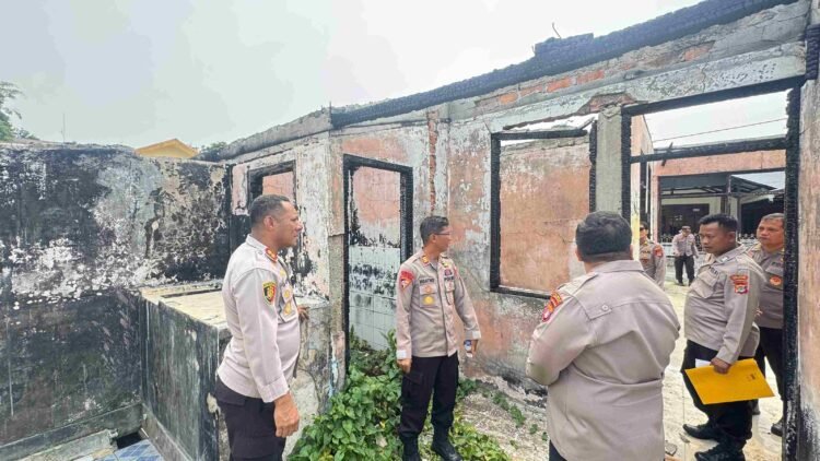 Kapolres Tarakan Cek Aset Dinas, Barak Terbakar Masuk Pendataan