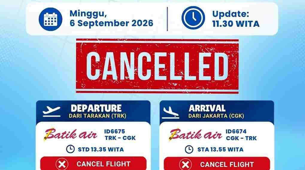 Erupsi Anak Krakatau Berdampak, Penerbangan Batik Air Tarakan-Jakarta Dibatalkan