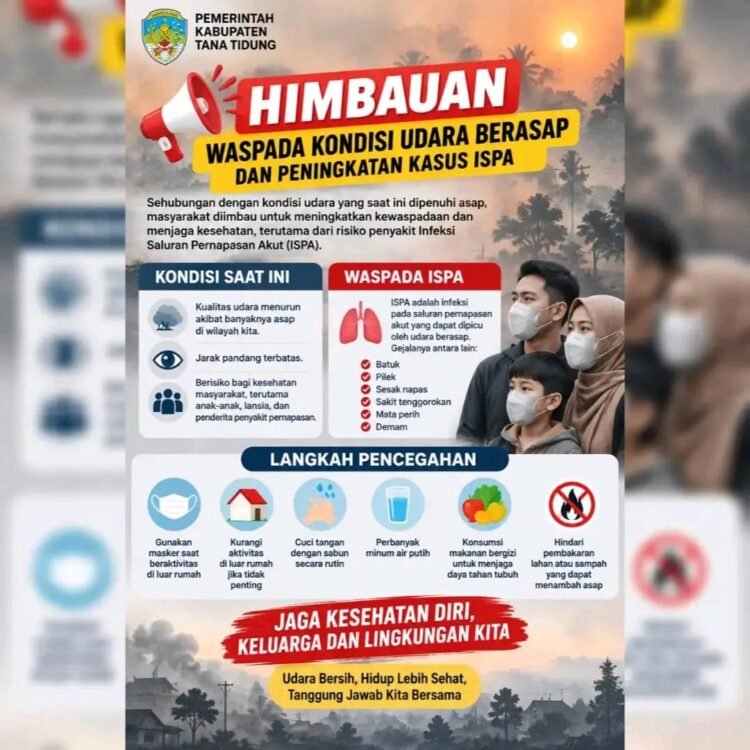 Udara Tana Tidung Dipenuhi Asap, Bupati Imbau Warga Waspada ISPA