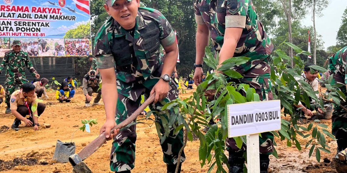 460 Pohon Ditanam di Bunda Hayati, Kodim Bulungan Targetkan 2.500 Pohon