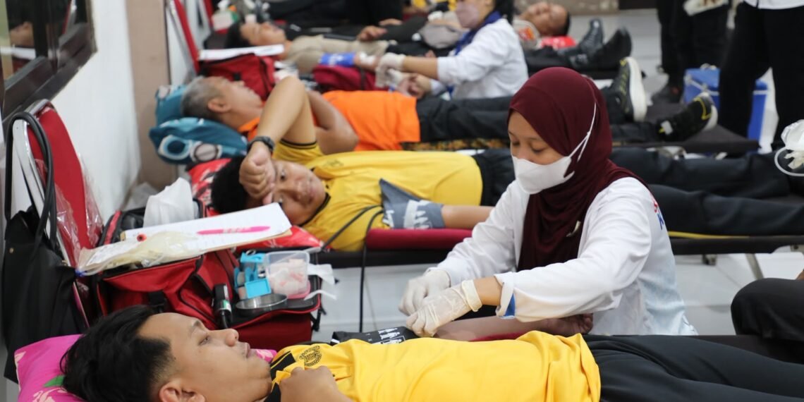 Donor Darah Ditlantas Polda Kaltara Semarakkan HUT Polisi Lalu Lintas ke-71