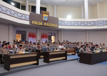 Wakapolda Kaltara Ikuti Binrohtal Bersama Kapolri dan Gus Baha Secara Daring
