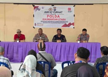 Ditbinmas Polda Kaltara Gelar Jumat Curhat di Desa Gunung Sari, Tampung Keluhan dan Aspirasi Masyarakat