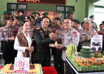 Soliditas TNI–Polri, Polda Kaltara Beri Kejutan di HUT ke-81 TNI di Korem 092/Maharajalila