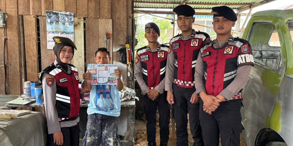 Ditsamapta Polda Kaltara Gencarkan Patroli dan Sosialisasi Pencegahan Karhutla di Bulungan   