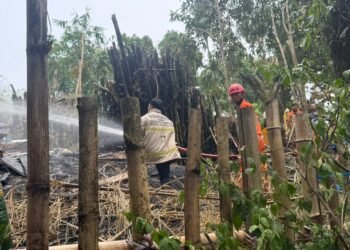 Diduga ODGJ Bakar Sampah, Warga Markoni Panik Lapor Damkar
