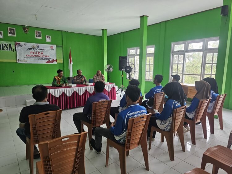 Polda Kaltara Gelar Kegiatan “Jum’at Curhat” Bersama Warga Desa Bumi Rahayu