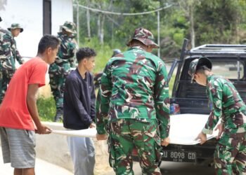 Rehabilitasi RTLH Cristina Dimulai, Satgas TMMD Tarakan Lanjutkan Pembangunan