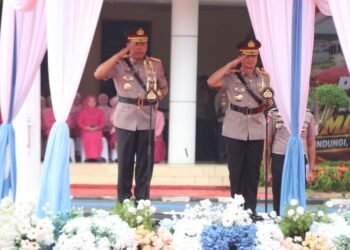 Polda Kaltara Gelar Welcome and Farewell Parade Kapolda Kalimantan Utara