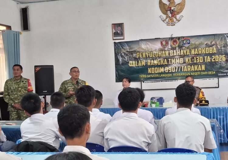 TMMD Ke-130 Kodim Tarakan Perluas Penyuluhan Bahaya Narkoba hingga Empat Kecamatan