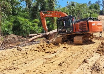 Progres Pembukaan Jalan TMMD Ke-130 Tarakan Capai 75 Persen, Pembuatan Parit Terus Dikebut