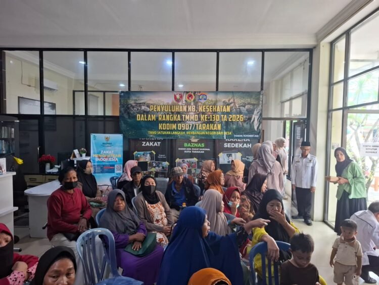 Gandeng Dinkes dan Baznas, Satgas TMMD Tarakan Dekatkan Layanan Kesehatan ke Warga
